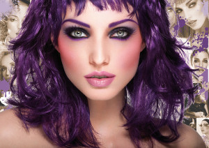 couleur cheveux violet