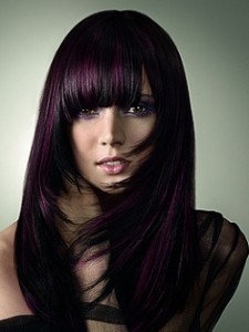 coloration cheveux violet